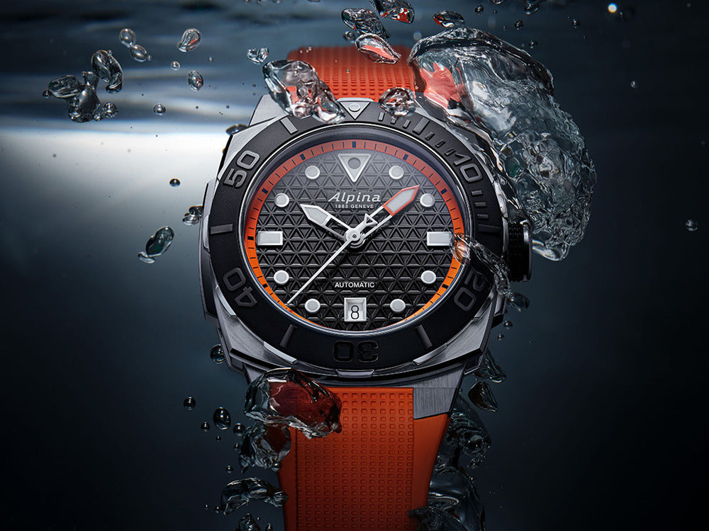 Montre Automatique Alpina Seastrong Diver Extreme, Orange, 39 mm, AL-525BO3VE6