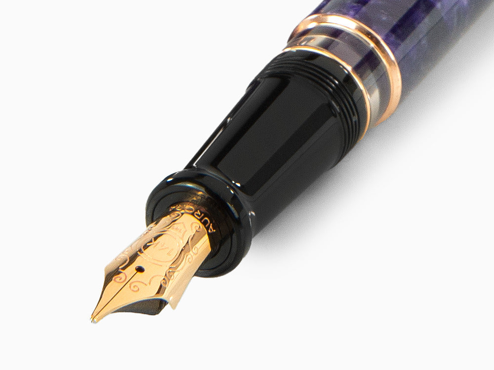 Stylo Plume Aurora Optima, Auroloide, Violet, PVD Or Rosé, 996-VI 996-VI