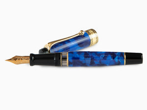 Stylo Plume Aurora Optima, Auroloide, Bleu, Plaqué or, 996B