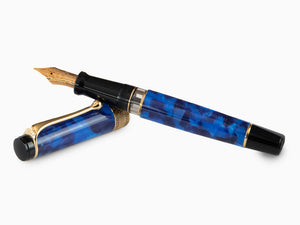 Stylo Plume Aurora Optima, Auroloide, Bleu, Plaqué or, 996B