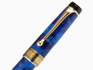 Stylo Plume Aurora Optima, Auroloide, Bleu, Plaqué or, 996B