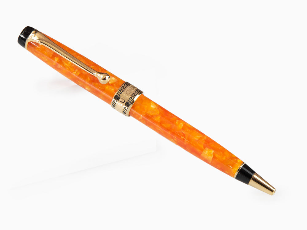 Stylo bille Aurora Optima 2020 Arancio, Auroloide, Orange, Plaqué or, 998-OR
