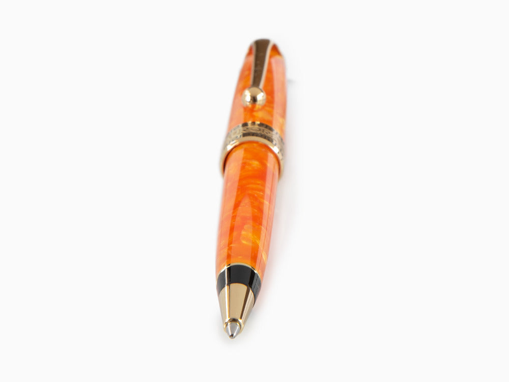 Stylo bille Aurora Optima 2020 Arancio, Auroloide, Orange, Plaqué or, 998-OR
