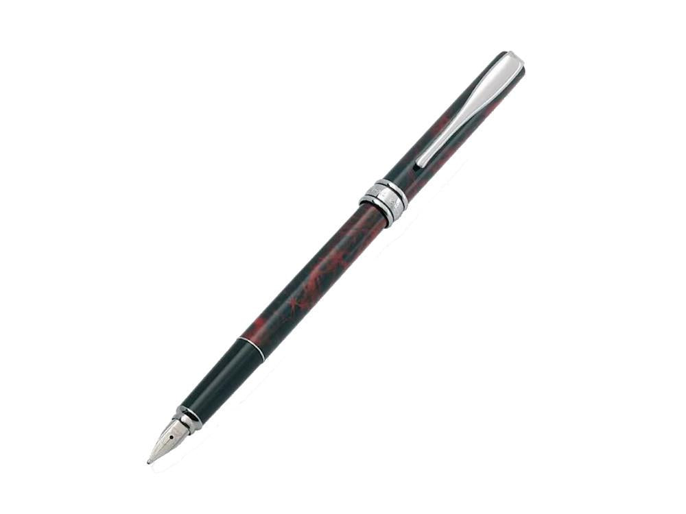 Stylo Plume Aurora Magellano -  Laque Bordeaux et Chromés - A18CX