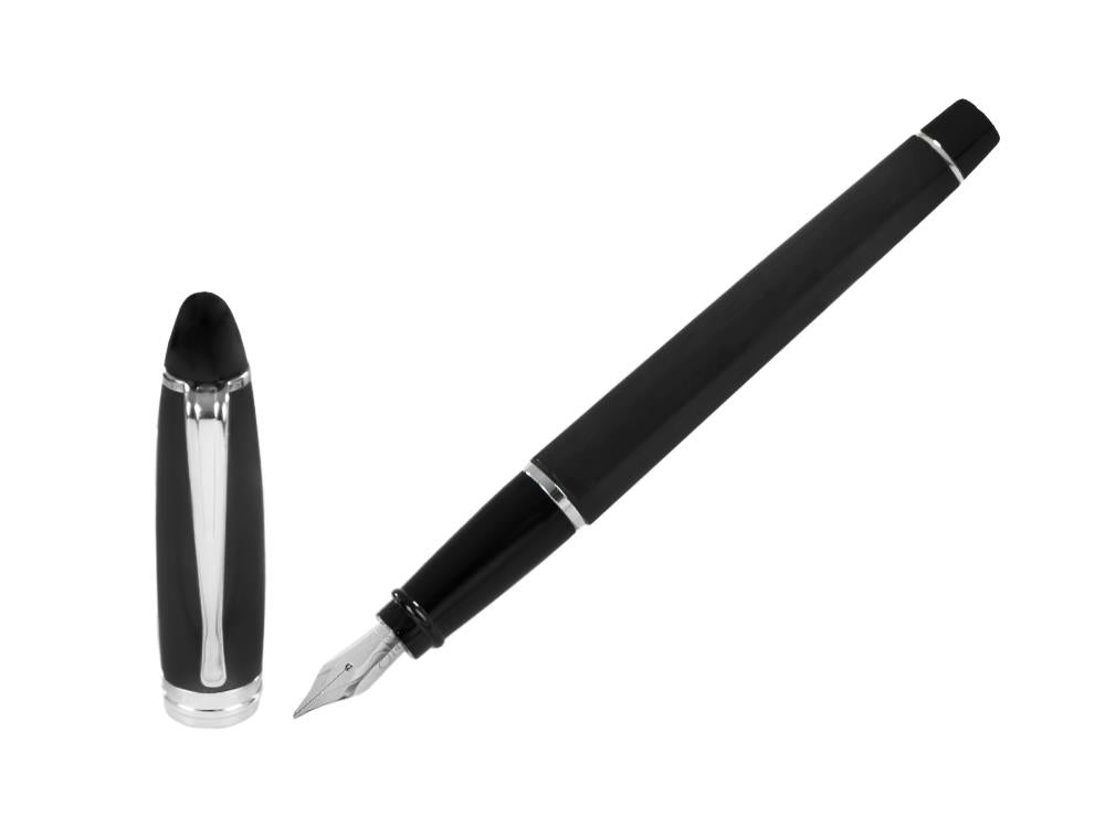 Stylo Plume Aurora Ipsilon, Résine satinée, Noir, B11-CN