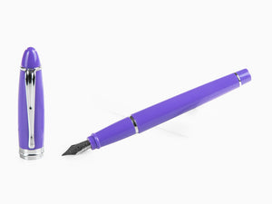 Stylo Plume Aurora Ipsilon Printemps, Résine, Violet, Chrome, B11-CVI