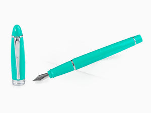 Stylo Plume Aurora Ipsilon Été, Résine, Vert, Chrome, B11-CVS