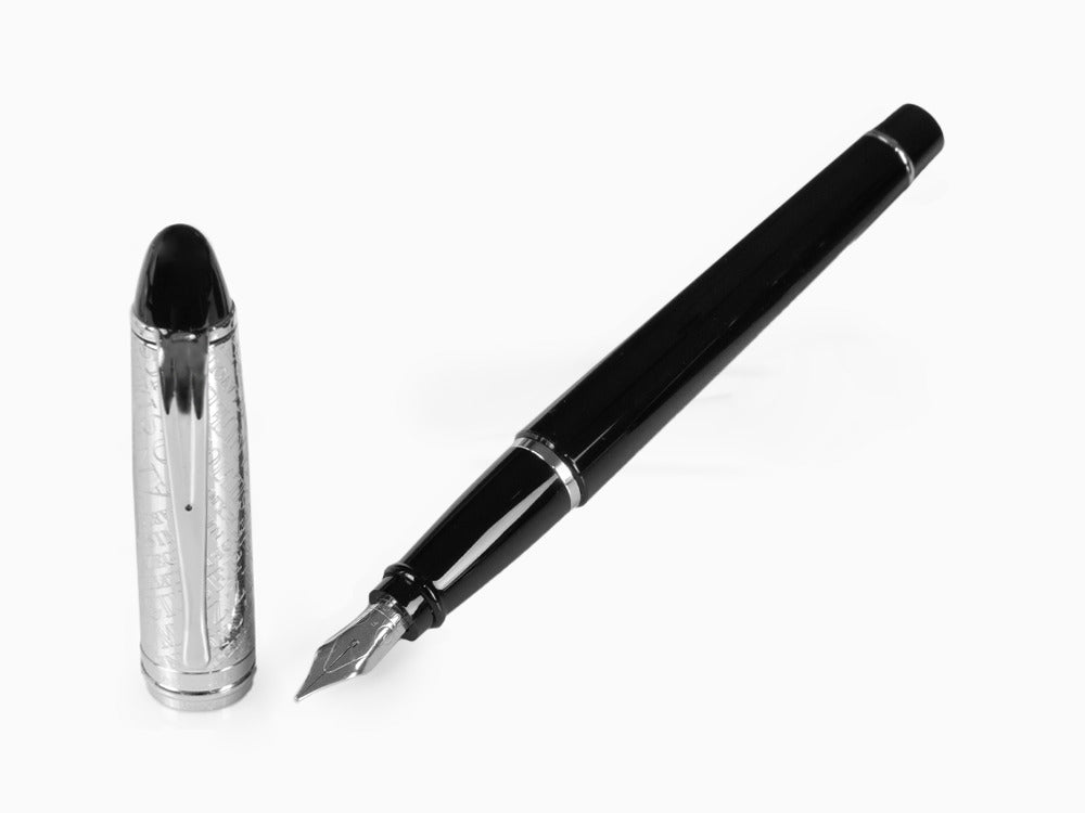 Stylo Plume Aurora Ipsilon Anniversaire Italia, Résine Noire, B11-IT