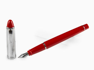 Stylo Plume Aurora Ipsilon, Résine, Rouge, Argent .925, B14CR