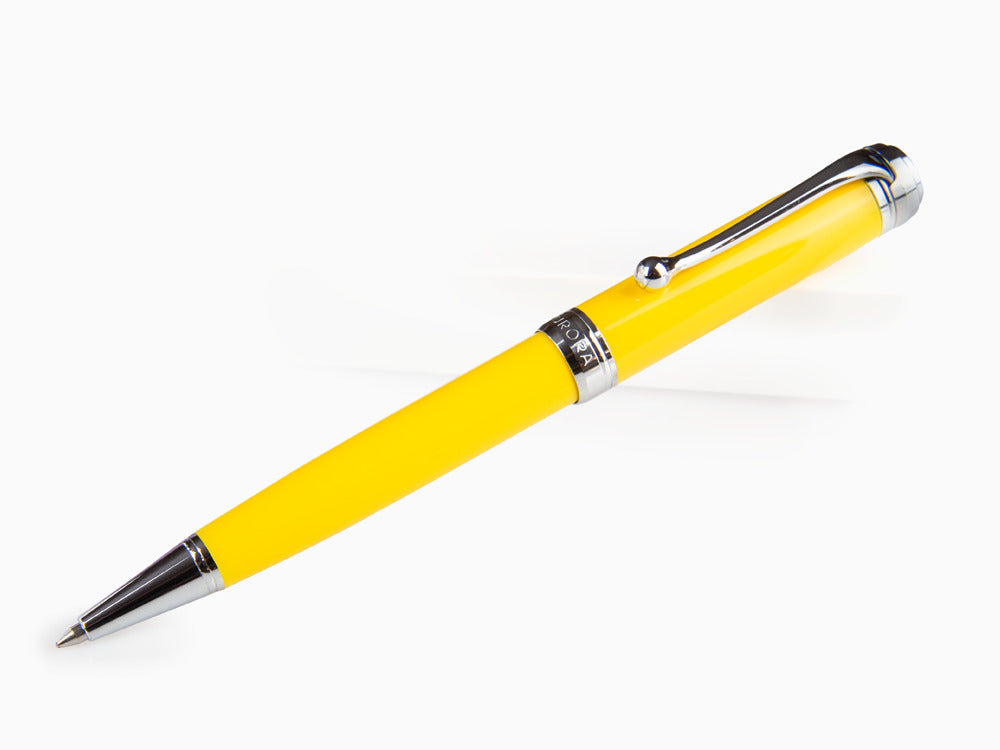 Stylo bille Aurora Talentum, Résine, Chrome, Jaune D31-Y