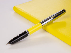 Stylo Plume Aurora Duo-Cart, Résine, Jaune, Chrome, DC57-CYM