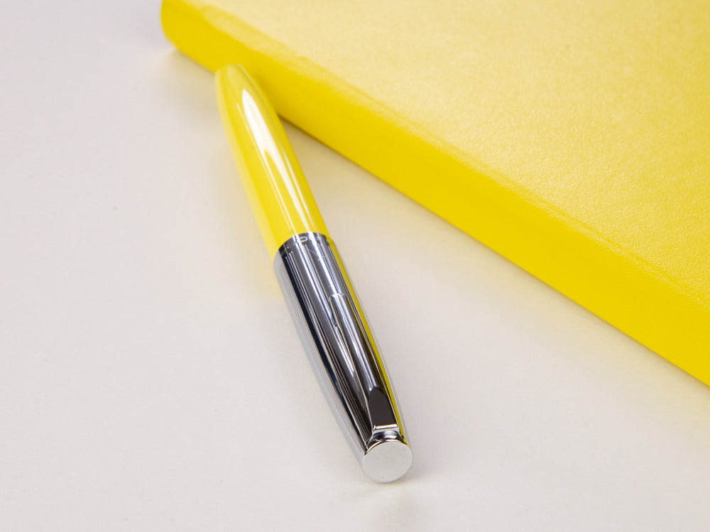 Stylo Plume Aurora Duo-Cart, Résine, Jaune, Chrome, DC57-CYM