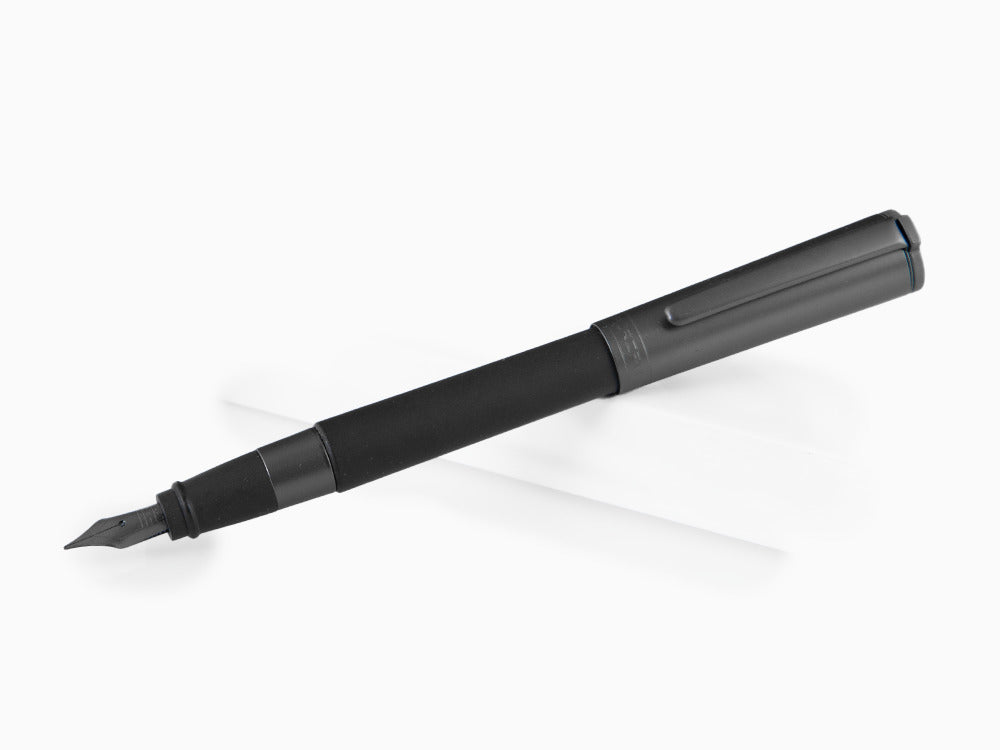 Stylo Plume Aurora TU Full Metal Black, Résine, Ruthénium, Noir, T10-CRN