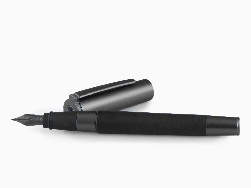 Stylo Plume Aurora TU Full Metal Black, Résine, Ruthénium, Noir, T10-CRN