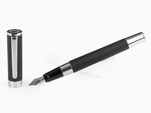 Stylo Plume Aurora TU en Résine Noire - Chromé - T10N