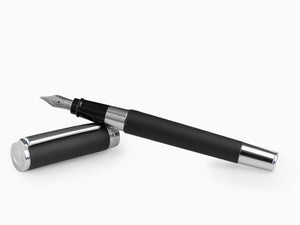 Stylo Plume Aurora TU en Résine Noire - Chromé - T10N