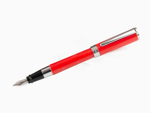 Stylo Plume Aurora TU en Résine Rouge - Chromé - T11R