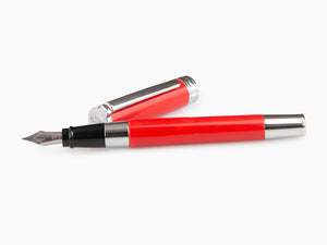 Stylo Plume Aurora TU en Résine Rouge - Chromé - T11R