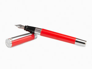 Stylo Plume Aurora TU en Résine Rouge - Chromé - T11R