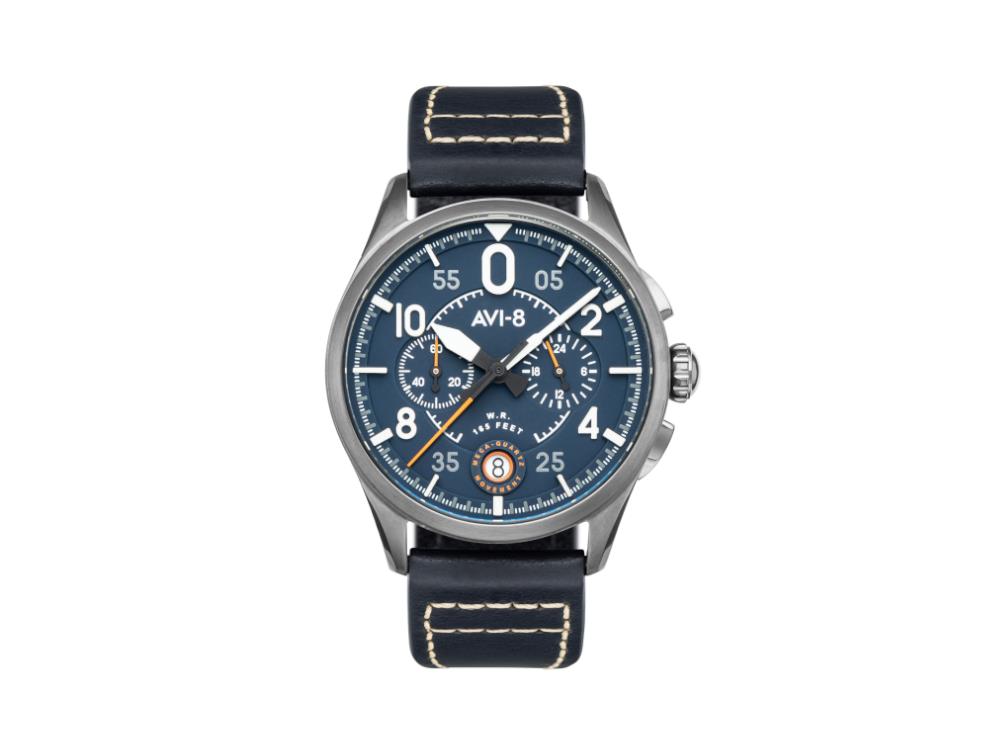 Montre à Quartz AVI-8 Spitfire Lock Chronograph Channel Blue, 42 mm, AV-4089-04