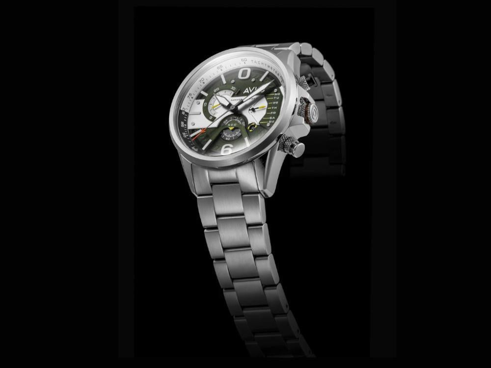 Montre à Quartz AVI-8 Hawker Harrier Steel Military Green, 44 mm, AV-4056-11