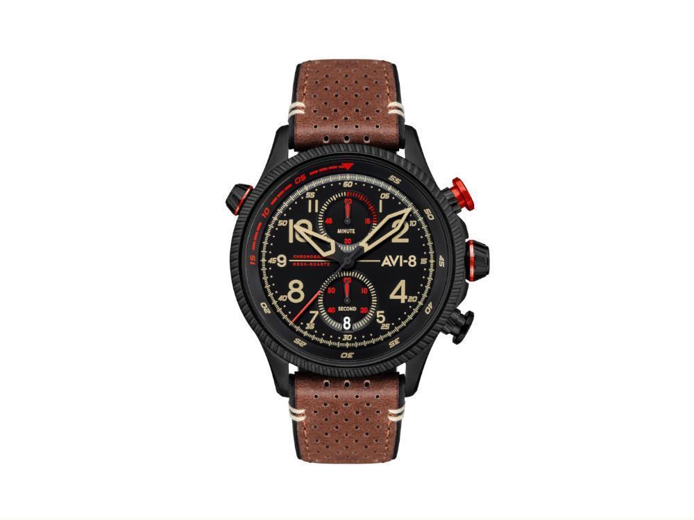 Montre à Quartz AVI-8 Hawker Hunter Duke Chronograph Tangmere, Noir, AV-4080-04