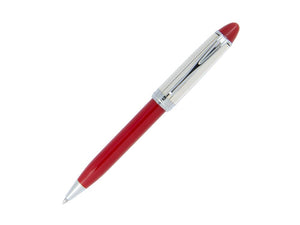 Stylo Bille Aurora Ipsilon Silver- Argent .925 et Résine Rouge - B34CR