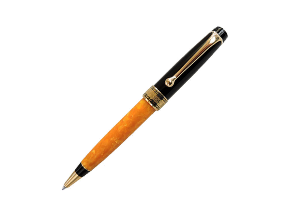 Stylo bille Aurora Optima O' Sole Mio, Auroloide, Orange, Or Rose, 998-NAO