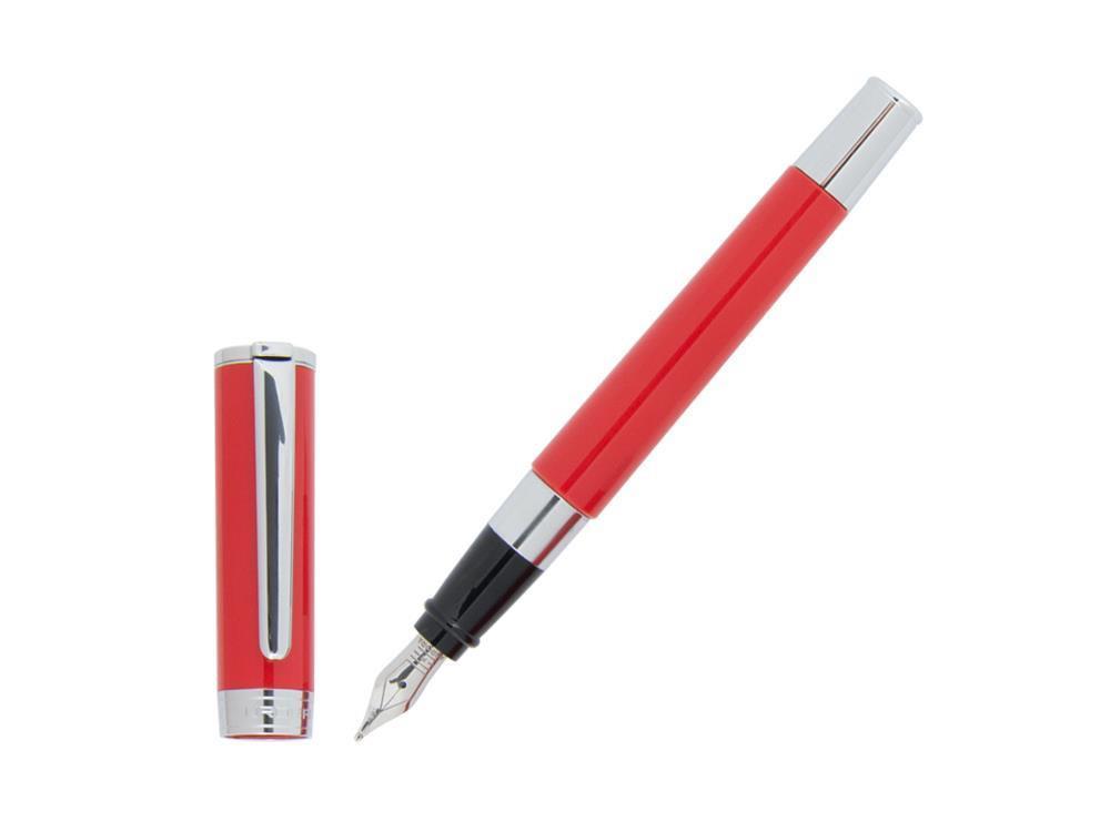 Stylo Plume Aurora TU en Résine Rouge - Chromé - T11R