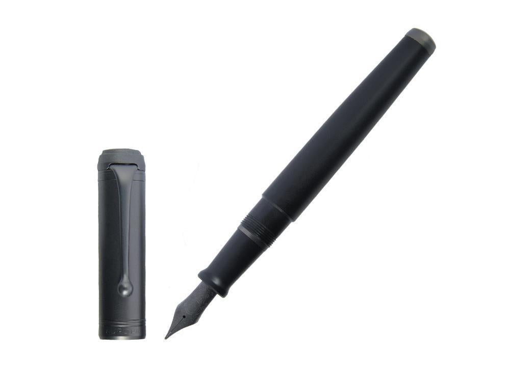 Stylo Plume Aurora Talentum Big Full Metal Black, Ruthénium, D10-CRN