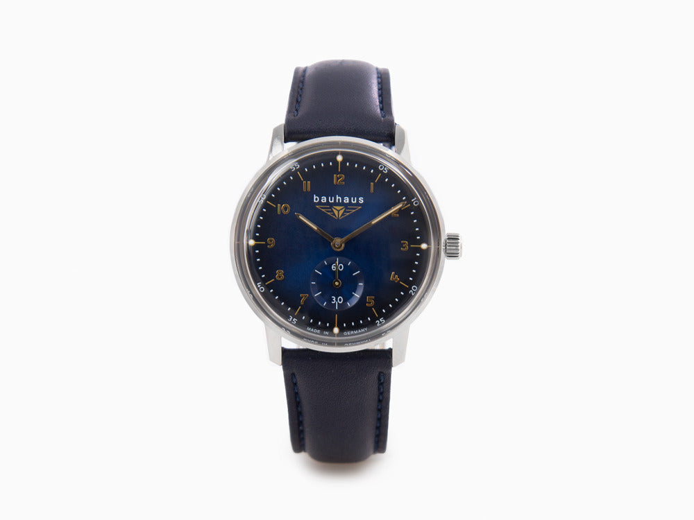 Montre à Quartz Bauhaus, Bleu, 36 mm, 2037-3