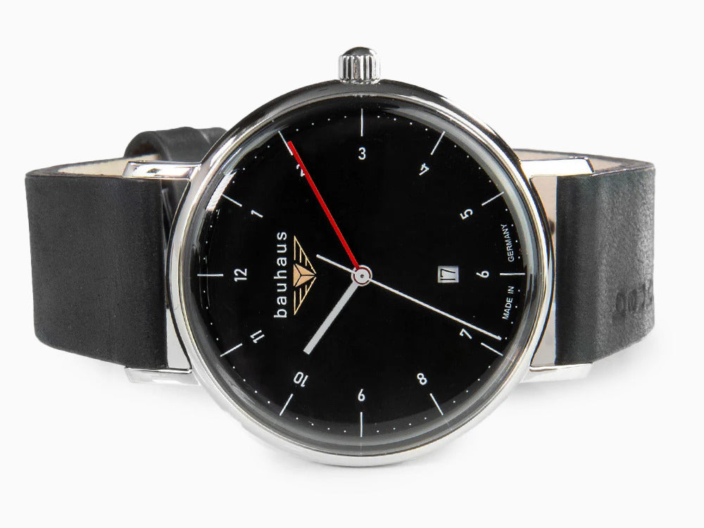 Montre à Quartz Bauhaus, Noir, 41 mm, Jour, 2140-2