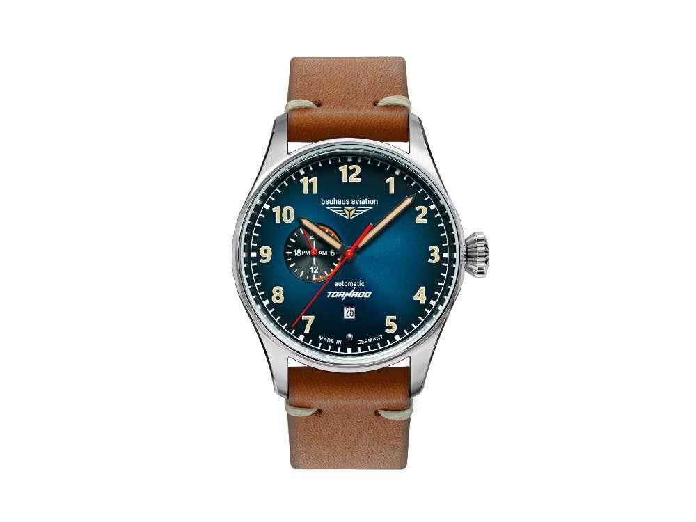 Montre Automatique Bauhaus Aviation 24-Hour Display, Bleu, 42 mm, 2764-3