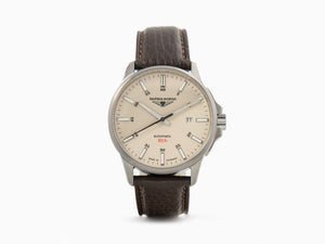 Montre Automatique Bauhaus Aviation, Titane, Beige, 42 mm, Miyota 8315, 2864-5