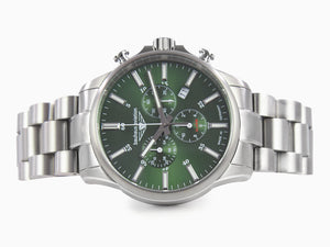 Montre à Quartz Bauhaus Aviation, Titane, Vert, 42 mm, Chronographe, 2880M-4