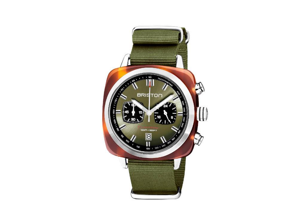 Montre à Quartz Briston Clubmaster Sport, Vert, 42 mm, 20142.SA.TS.26.NOL