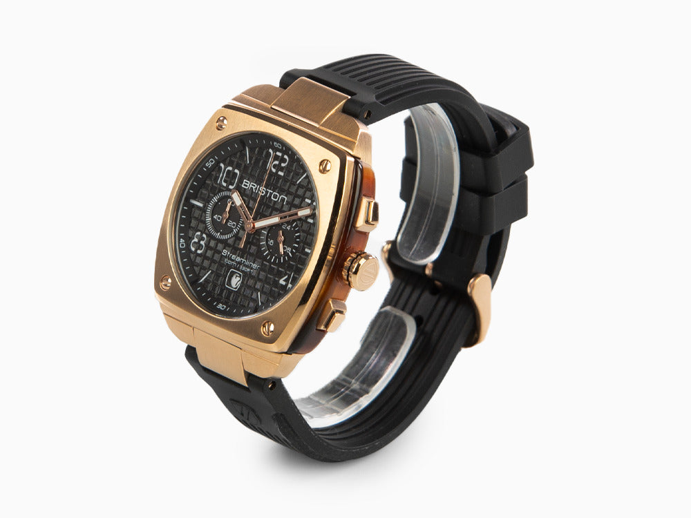 Montre à Quartz Briston Streamliner Urban, PVD, Noir, 42 mm, 22142.SPRG.T.1.RB