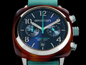 Montre à Quartz Briston Clubmaster Classic Summer Vibes, Bleu, 40 mm