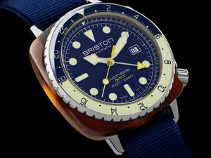 Montre Automatique Briston Clubmaster Diver Pro GMT, Bleu, LE, 24844.SA.T.15.NNB