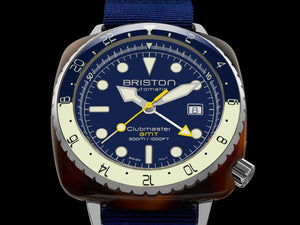 Montre Automatique Briston Clubmaster Diver Pro GMT, Bleu, LE, 24844.SA.T.15.NNB