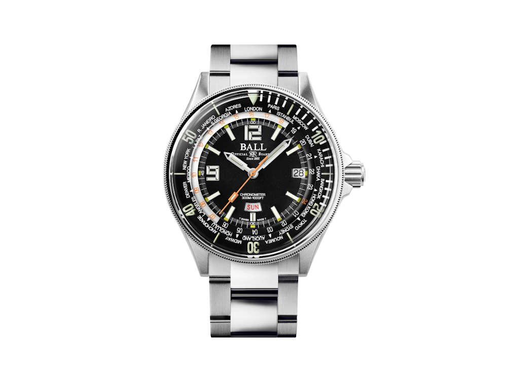 Montre Automatique Ball Engineer Master II Diver Worldtime, COSC, DG2232A-SC-BK