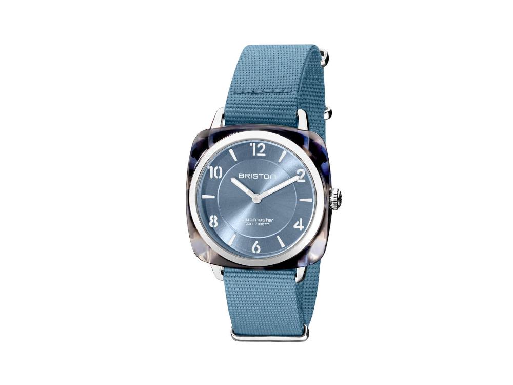 Montre à Quartz Briston Clubmaster Chic, Bleu, 36 mm, 21536.SA.UB.25.NIB