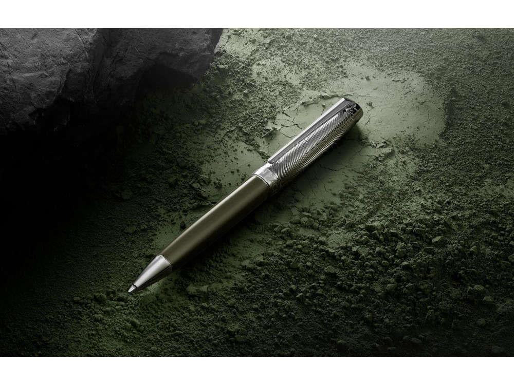 Stylo bille Caran d'Ache Léman Terre d’Ombre, Laque, Vert, 4789.016,