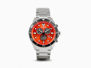 Montre à Quartz Citizen OF, Orange, 43 mm, 10 atm, AT2560-84X