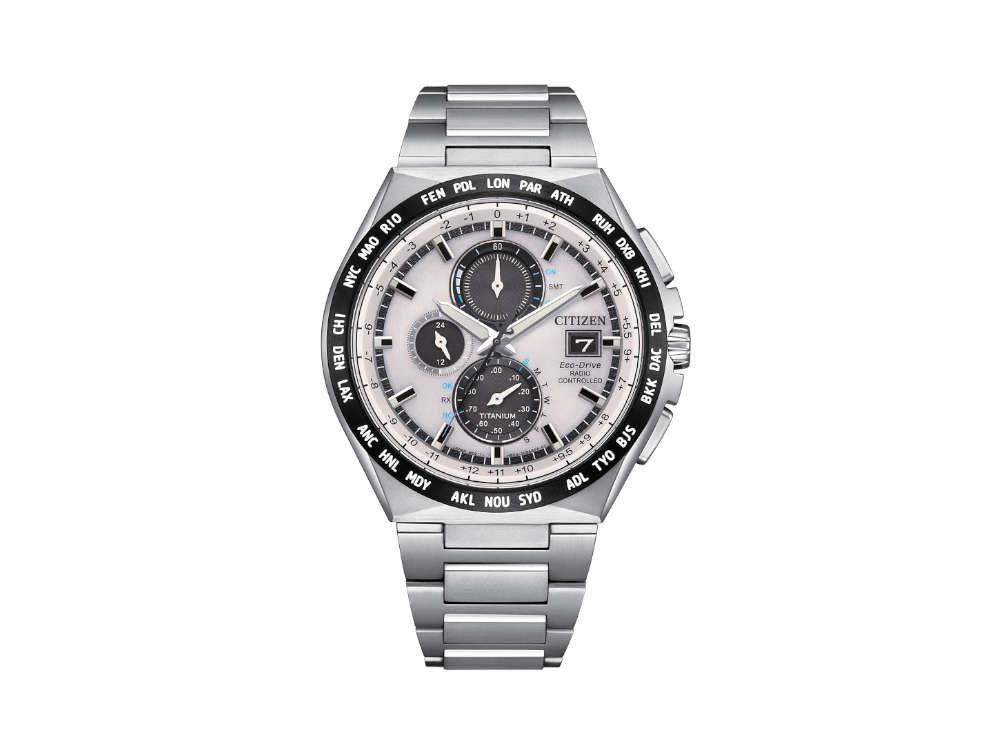 Montre à Quartz Citizen H800 Super Titanium Radio Controlled, Blanc, AT8238-84A