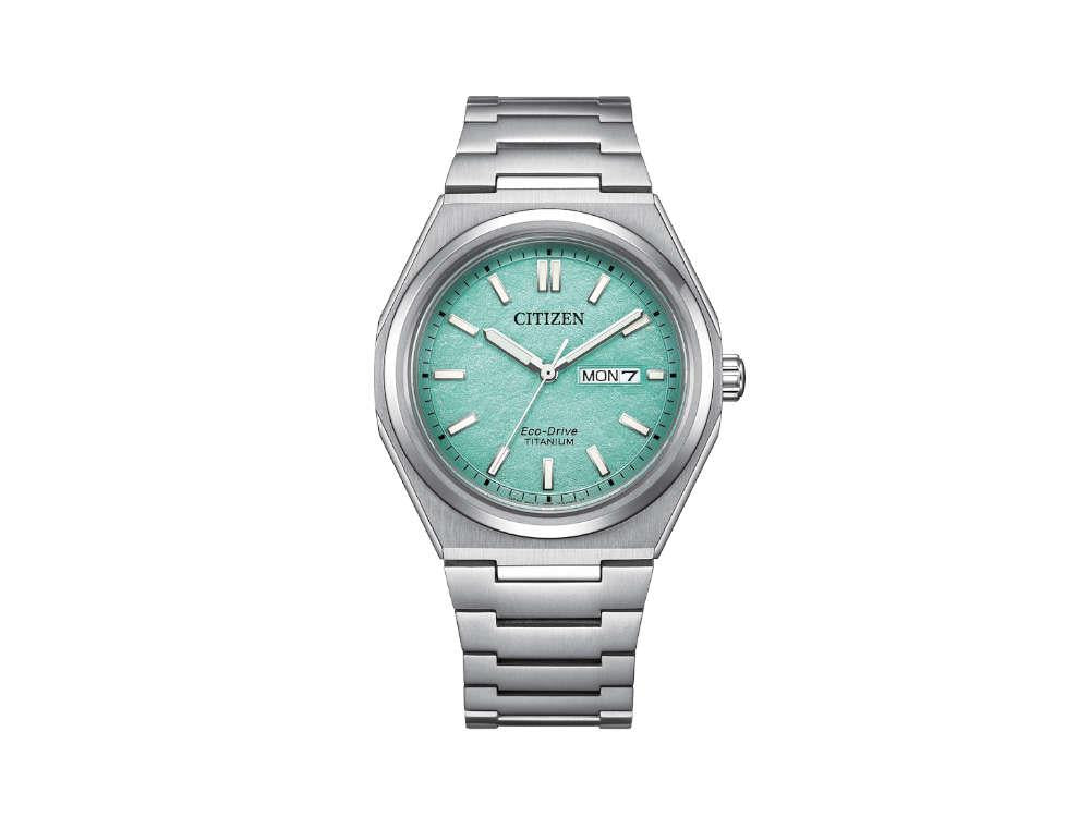 Montre à Quartz Citizen Super Titanium, 39.5 mm, Turquoise, 10 atm, AW0130-85M