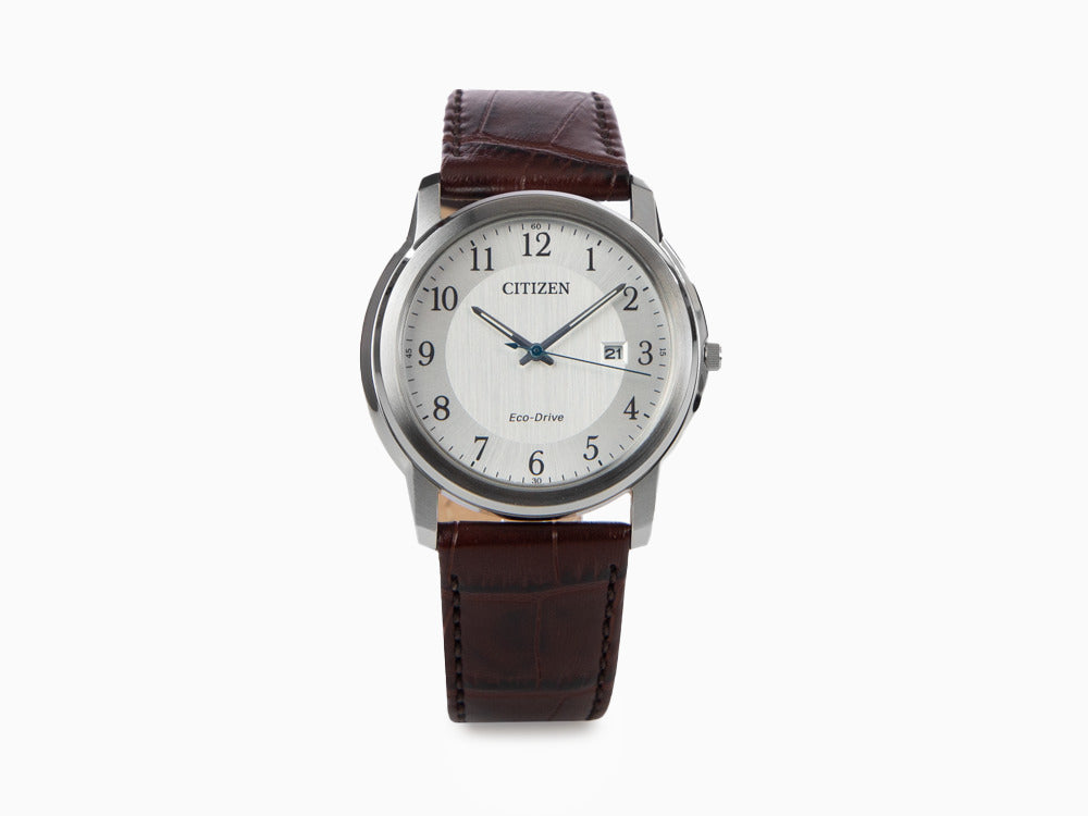 Montre à Quartz Citizen OF, Eco Drive J810, 42 mm, Bracelet en cuir, AW1211-12A