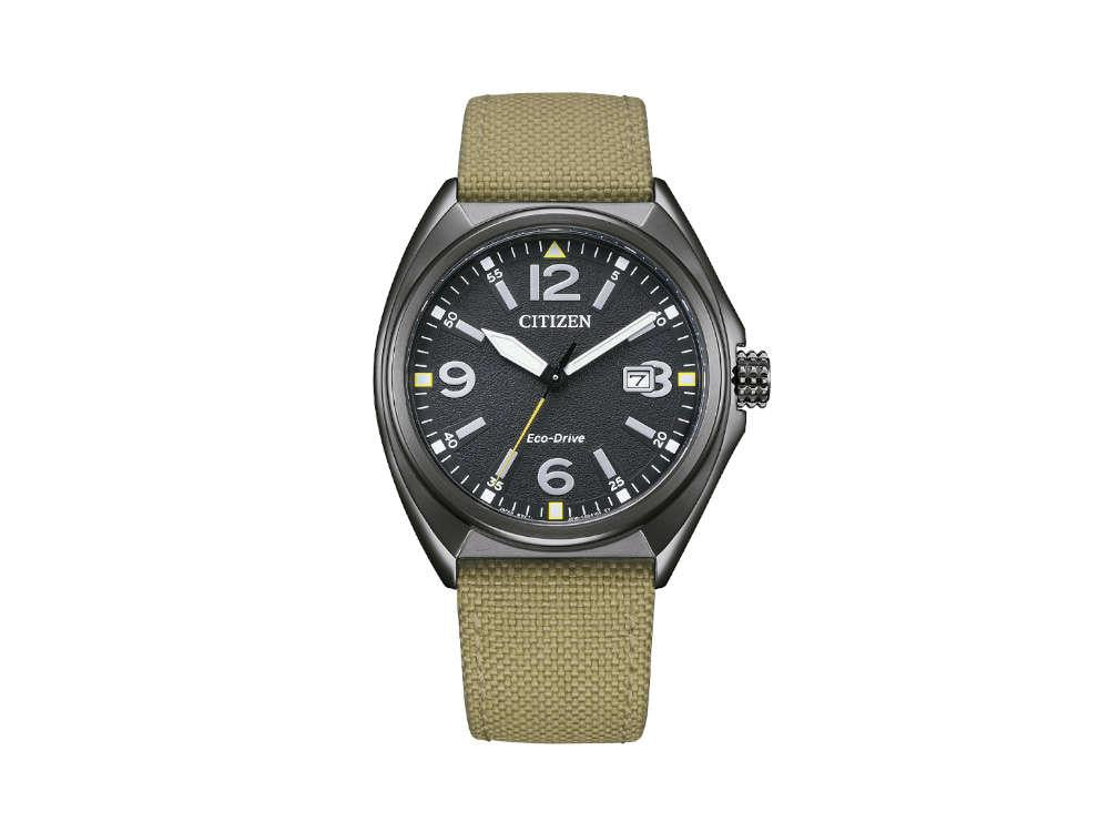 Montre à Quartz Citizen OF Military, Noir, 40.8 mm, Nylon, 10 atm, AW1575-08E