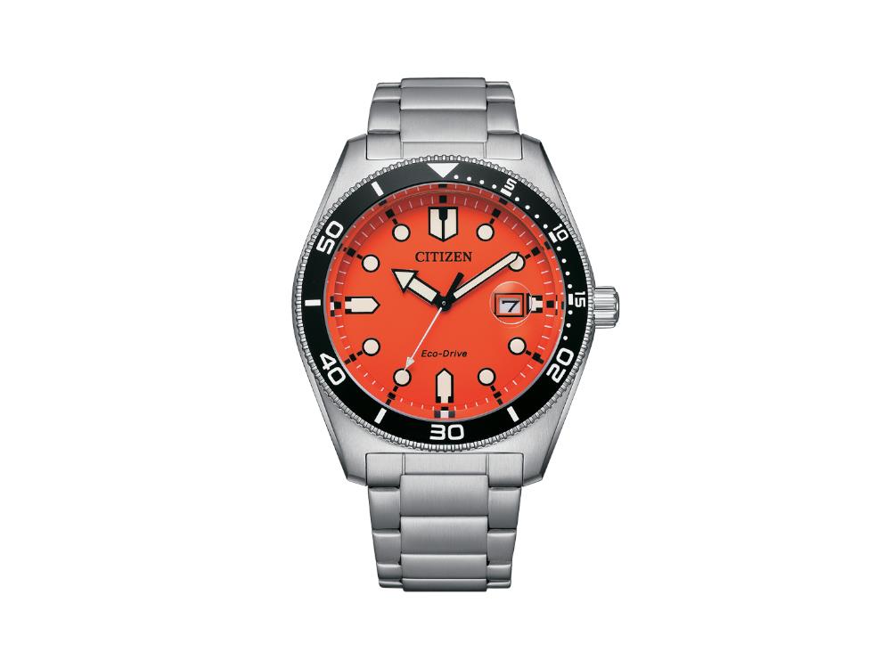 Montre à Quartz Citizen OF, Orange, 43 mm, 10 atm, AW1760-81X