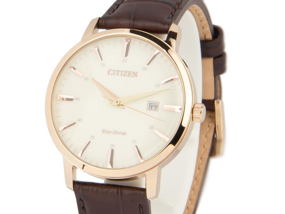 Montre à Quartz Citizen OF, Eco Drive E111, 40 mm, Bracelet en cuir,BM7463-12A